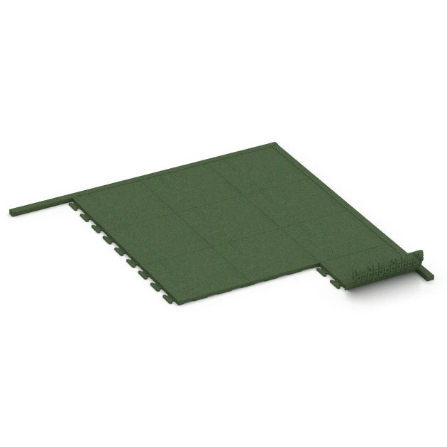 Typische Verlegung oder Einbausituation für den Artikel 3786 von WARCO - Cordolo in gomma, Farbton Verde erba in der Abmessung 100 x 5 x 25 cm.