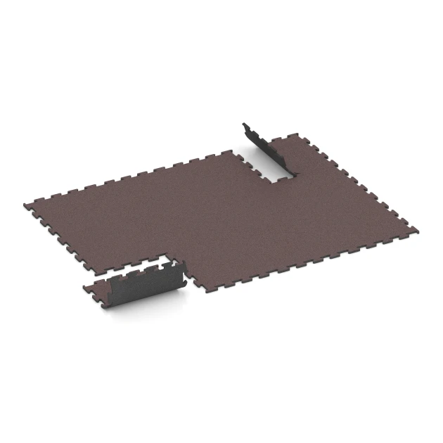 Typische Verlegung oder Einbausituation für den Artikel 6153 von WARCO - Fitness Performance Elite Pavimento Sportivo, Farbton Rosso Minerale in der Abmessung 50 x 50 x 1,5 cm | 0,25 m².