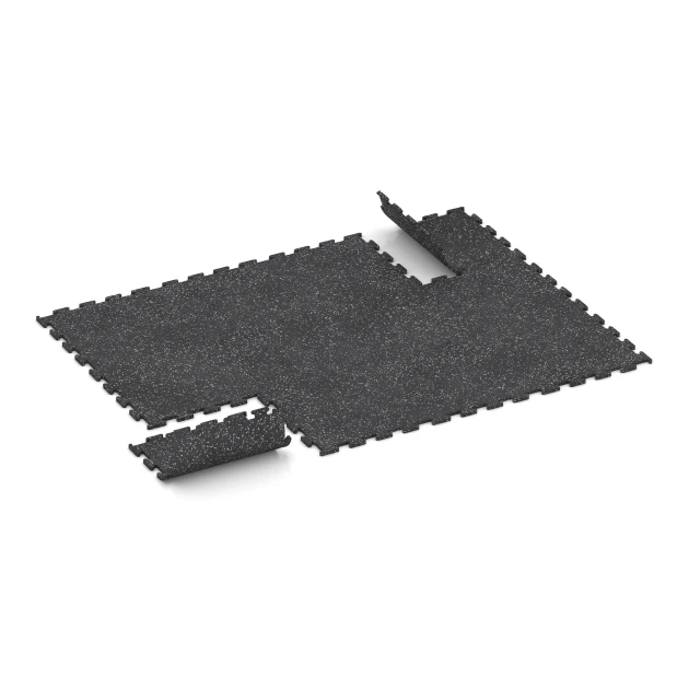 Typische Verlegung oder Einbausituation für den Artikel 3780 von WARCO - Fitness Performance Elite Pavimento Sportivo, Farbton Grigio leggermente punteggiato in der Abmessung 50 x 50 x 1,5 cm | 0,25 m².