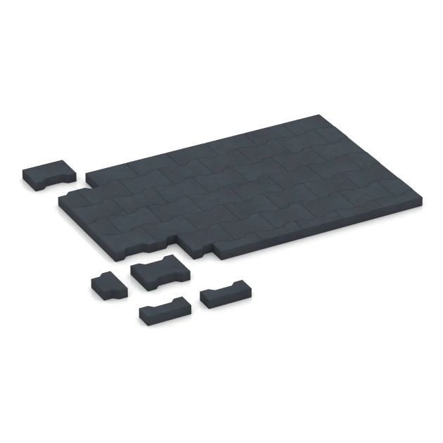 Typische Verlegung oder Einbausituation für den Artikel 7071 von WARCO - Autobloccanti, Farbton Grigio ardesia in der Abmessung 20 x 16,5 x 4,5 cm | 0,0278 m².