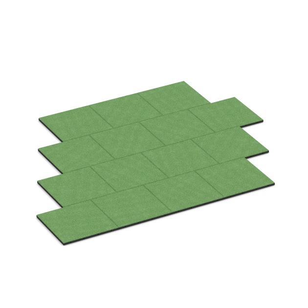 Typische Verlegung oder Einbausituation für den Artikel 6129 von WARCO - Piastrella antitrauma 95 cm, Farbton Verde tiglio in der Abmessung 50 x 50 x 3 cm | 0,25 m².
