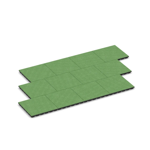 Typische Verlegung oder Einbausituation für den Artikel 6137 von WARCO - Fallschutzplatte – 170 cm, Farbton Lindgrün in der Abmessung 50 x 50 x 4,8 cm.