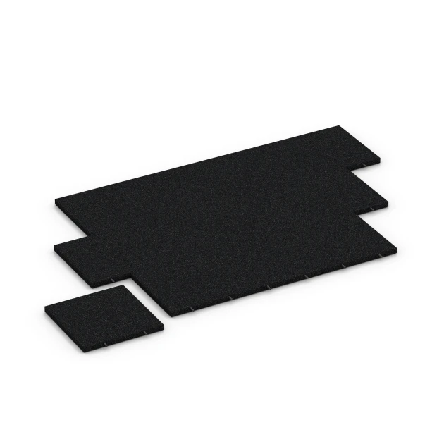 Typische Verlegung oder Einbausituation für den Artikel 6253 von WARCO - Fallschutzplatte – 140 cm, Farbton Anthrazit in der Abmessung 50 x 50 x 4 cm.