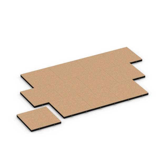 Typische Verlegung oder Einbausituation für den Artikel 6222 von WARCO - Fallschutzplatten, Farbton Sandbeige in der Abmessung 50 x 50 x 4 cm.