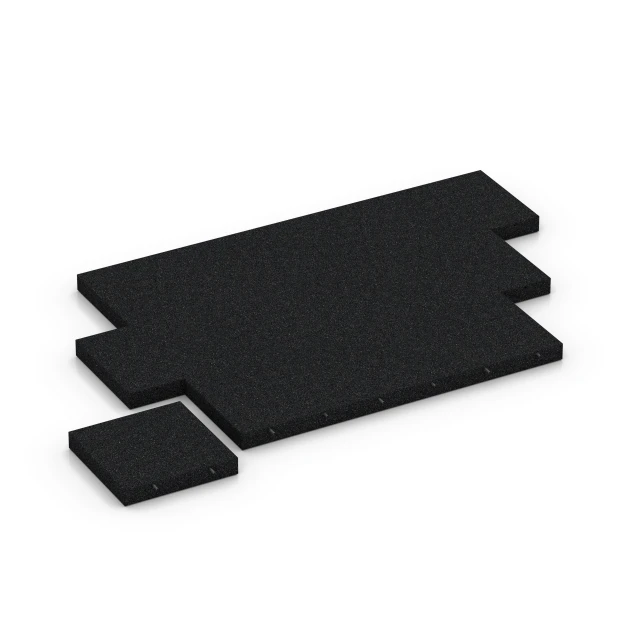 Typische Verlegung oder Einbausituation für den Artikel 6271 von WARCO - Fallschutzplatte – 230 cm, Farbton Anthrazit in der Abmessung 50 x 50 x 8 cm.