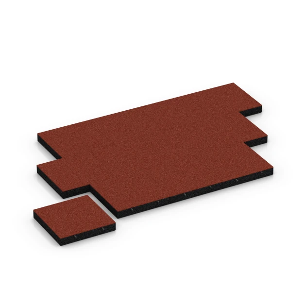 Typische Verlegung oder Einbausituation für den Artikel 6205 von WARCO - Piastrelle antitrauma, Farbton Rosso mattone in der Abmessung 50 x 50 x 8 cm.