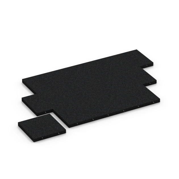 Typische Verlegung oder Einbausituation für den Artikel 6265 von WARCO - Piastrella antitrauma – 180 cm, Farbton Antracite in der Abmessung 50 x 50 x 6 cm.