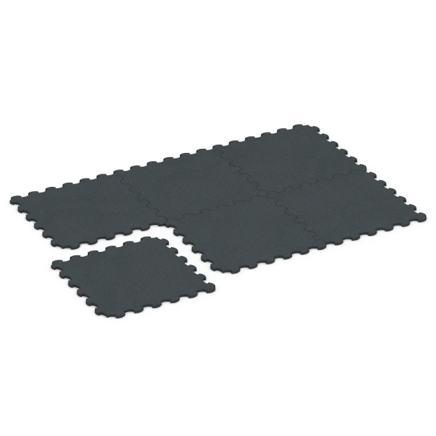 Typische Verlegung oder Einbausituation für den Artikel 6323 von WARCO - Tappeto gommato per palestra, Farbton Antracite in der Abmessung 102,5 x 102,5 x 2,5 cm | 1,05 m².