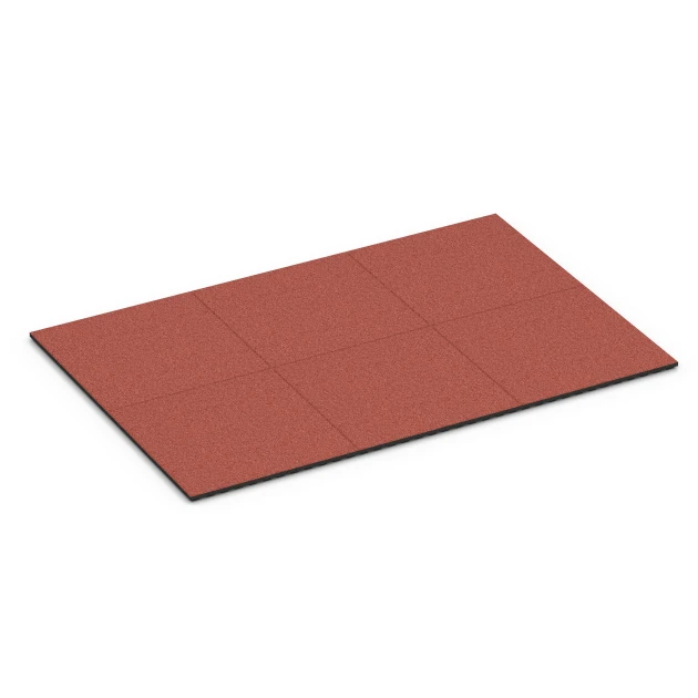 Typische Verlegung oder Einbausituation für den Artikel 6388 von WARCO - Tappeto in gomma per box cavalli Premium, Farbton Rosso mattone in der Abmessung 100 x 100 x 4,5 cm | 1,00 m².