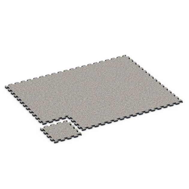 Typische Verlegung oder Einbausituation für den Artikel 6842 von WARCO - Fitness Active pavimento, Farbton Granito grigio in der Abmessung 44,6 x 44,6 × 2,8 cm.