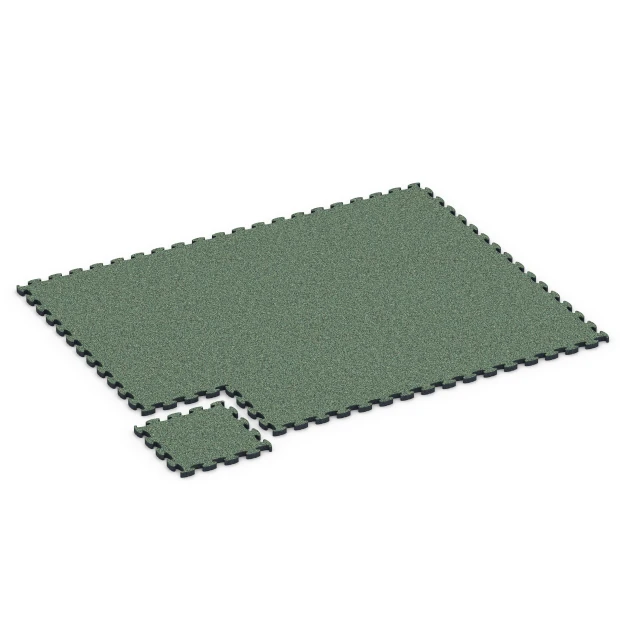 Typische Verlegung oder Einbausituation für den Artikel 6843 von WARCO - Fitness Active pavimento, Farbton Prato inglese in der Abmessung 44,6 x 44,6 × 2,8 cm.