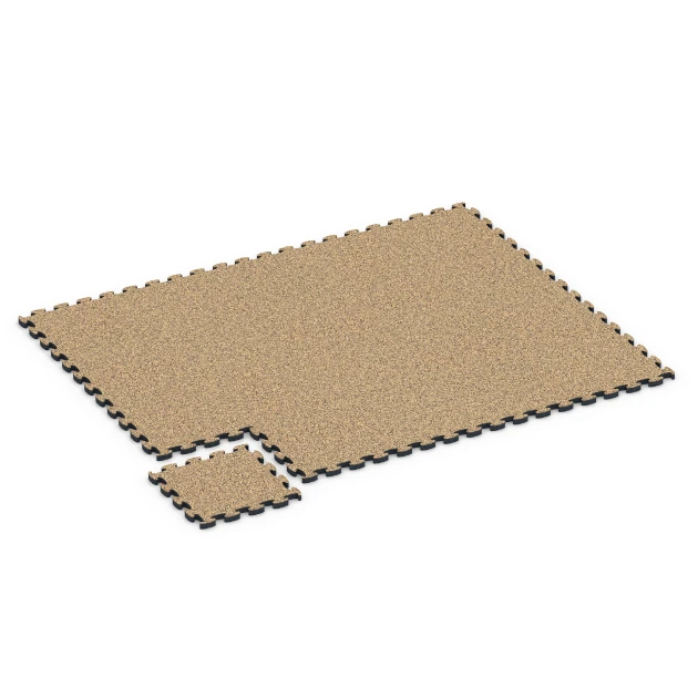 Typische Verlegung oder Einbausituation für den Artikel 6849 von WARCO - Fitness Active Floor System, Farbton Rattan Lounge in der Abmessung 44,6 x 44,6 × 2,8 cm.