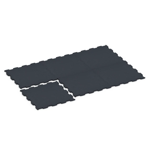 Typische Verlegung oder Einbausituation für den Artikel 6969 von WARCO - Fitness Premium pavimento tecnico, Farbton Antracite in der Abmessung 99 x 99 x 2,8 cm.