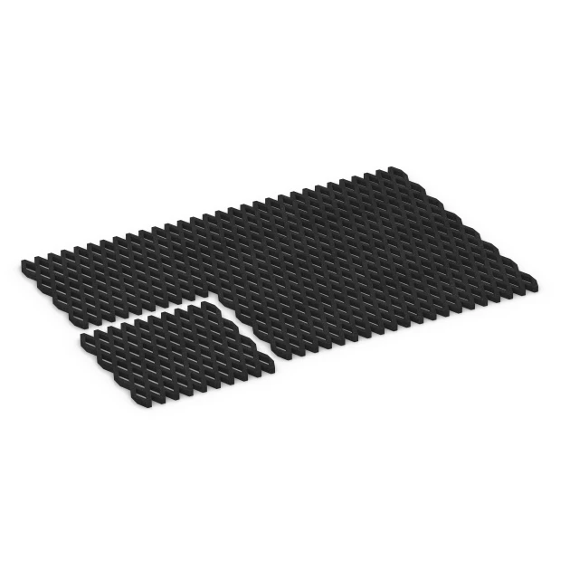Typische Verlegung oder Einbausituation für den Artikel 7009 von WARCO - Griglia antitrauma prato, Farbton Antracite in der Abmessung 100 x 100 x 4 cm.