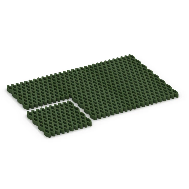 Typische Verlegung oder Einbausituation für den Artikel 7014 von WARCO - Griglia antitrauma prato, Farbton Verde erba in der Abmessung 100 × 100 × 8 cm.