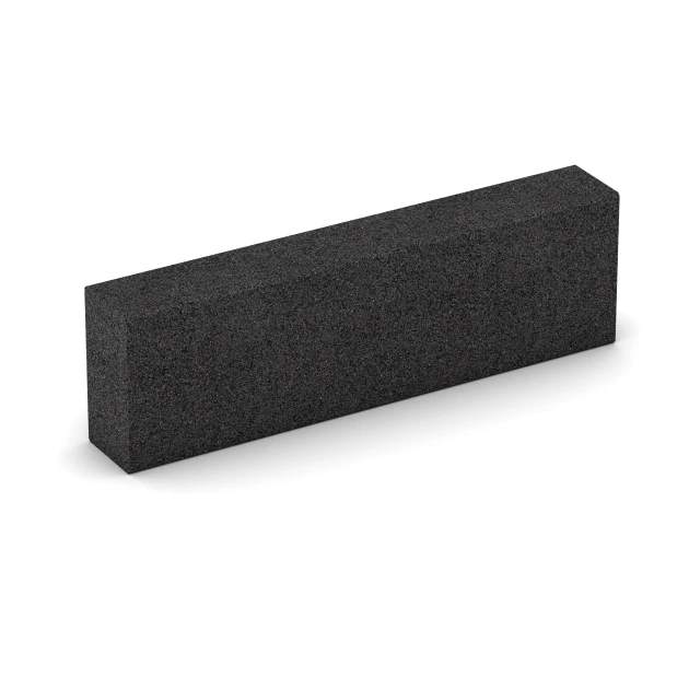 Foto der hinteren Seite vom unsymmetrischen WARCO-Formteil 7028: Gradino in gomma granulare, Design Antracite, Maße 100 x 30 x 15 cm.