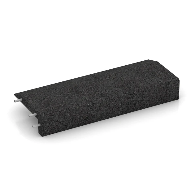 Foto der hinteren Seite vom unsymmetrischen WARCO-Formteil 2607: Mauerabdeckung, Design Anthrazit, Maße 100 x 40 cm | 4,5/14,5 cm.