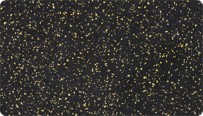 Il campione di colore giallo leggermente punteggiato di WARCO per superfici bicolore in granulato di gomma SBR nero con una miscela di EPDM giallo al 10%.