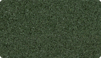 Farbmuster zum WARCO Farbton grasgrün für monochrome Oberflächen aus schwarzem SBR-Gummigranulat und grasgrün eingefärbtem Bindemittel.