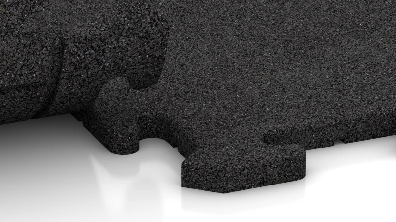 Il tappeto sportivo di protezione BZ di WARCO con uno spessore di 18 mm e la sistema di fissaggio a chiusura lampo formata.